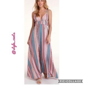 Lulus Tie Back Maxi Dress
